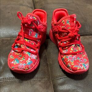 Floral Red Sneakers